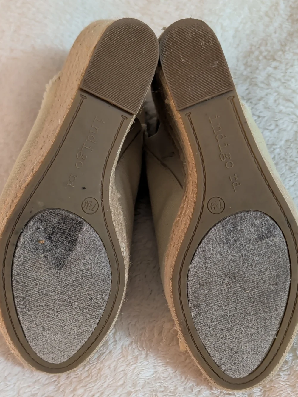 Women's Indigo Rd. Harris Canvas Espadrille Platform Wedge Sandals - Size 7.5